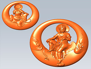 鏤空觀音吊墜玉石雕刻圖紙_電腦玉石雕刻機(jī)廠家