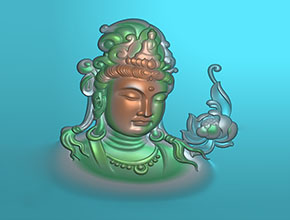 蓮花觀音玉石雕刻機(jī)圖紙_數(shù)控玉石雕刻機(jī)廠家