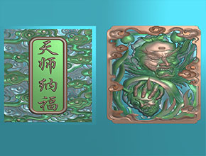 鐘馗捉鬼玉雕圖紙_數(shù)控玉石雕刻機(jī)廠家