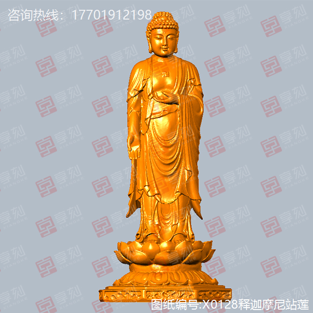 如來佛立體擺件精雕圖