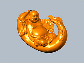 笑佛立體擺件五軸精雕模型圖_五軸玉石雕刻機(jī)廠(chǎng)