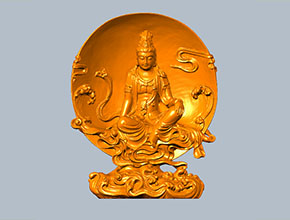 精美觀音擺件立體藝術(shù)擺件雕刻圖紙_五軸玉石雕