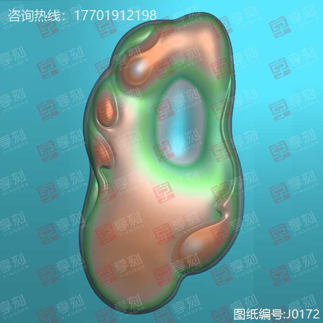 翡翠抽象玉石玉雕圖紙下載