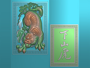 老虎花件玉石精雕圖紙_電腦數(shù)控玉石雕刻機(jī)廠家