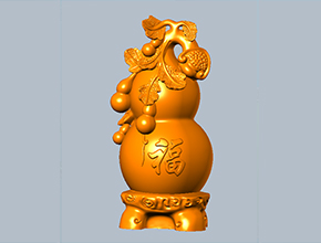 福葫蘆立體擺件精雕圖紙_電腦數(shù)控玉石雕刻機(jī)廠