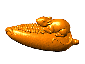 玉米老鼠玉石擺件雕刻模型圖紙_電腦數(shù)控玉石雕