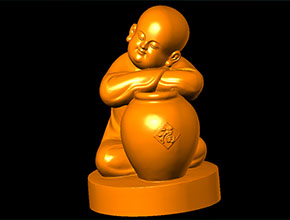 小和尚玉石擺件精雕圖紙_電腦數(shù)控玉石雕刻機(jī)廠