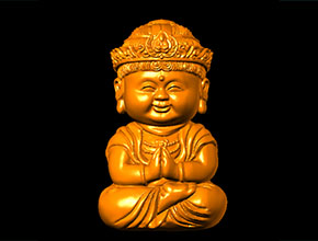 Q版觀音擺件雕刻模型精雕圖_電腦數(shù)控玉石雕刻機(jī)