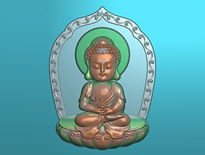 萌版八大守護(hù)神大日如來玉雕圖紙_電腦數(shù)控玉石