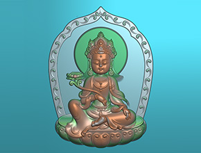 萌版八大守護(hù)神大勢至菩薩玉雕圖紙_電腦數(shù)控玉