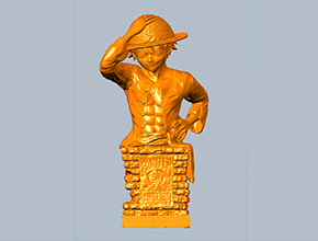 海賊王路飛人物擺件雕刻模型圖_電腦數(shù)控玉石雕