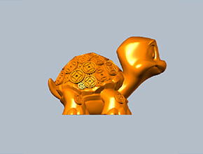 Q版金錢龜擺件立體雕刻圖紙_電腦數(shù)控玉石雕刻機