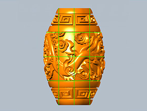 龍紋桶珠精雕電腦雕刻模型圖紙_電腦數(shù)控玉石雕