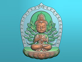 萌版八大守護(hù)神千手觀音_電腦數(shù)控玉石雕刻機廠