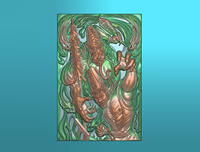 黑白無常46牌玉石雕刻圖紙_電腦數(shù)控玉石雕刻機