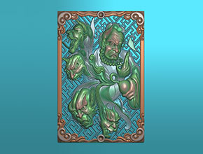 鐘馗捉鬼玉石雕刻圖紙_電腦數(shù)控玉石雕刻機廠家