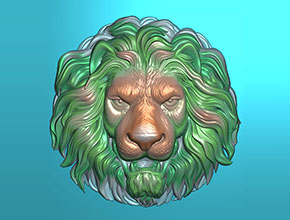 獅子頭浮雕工藝品雕刻圖_電腦數(shù)控玉石雕刻機廠