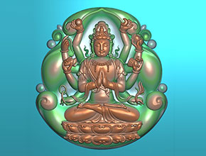 精密千手觀音玉石雕刻模型圖紙_電腦數(shù)控玉石雕