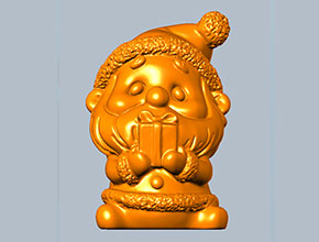 圣誕老人擺件STL模型雕刻圖_電腦數(shù)控玉石雕刻機