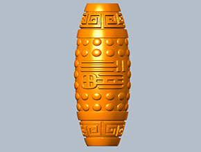 玉石桶珠雕刻模型圖案玉雕圖紙_電腦數(shù)控玉石雕