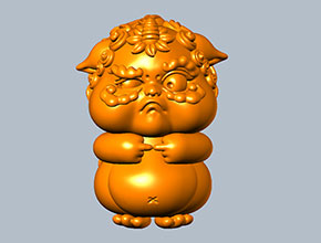 Q版國潮獸擺件立體工藝品雕刻圖紙_電腦數(shù)控玉石