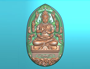 瑪瑙翡翠掛件千手觀音精雕圖紙_電腦數(shù)控玉石雕