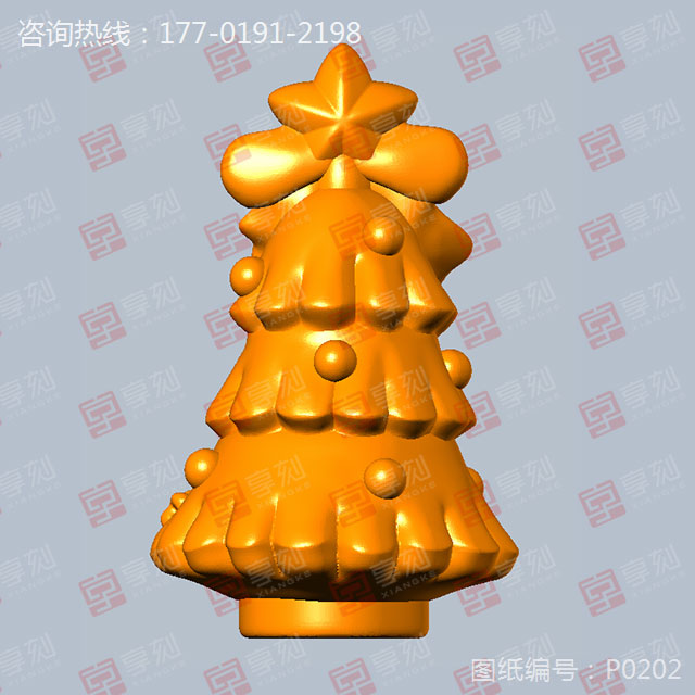 圣誕樹擺件飾品STL模型精雕圖