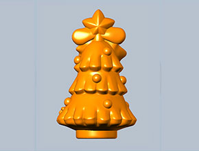 圣誕樹擺件飾品STL模型精雕圖_電腦數(shù)控玉石雕刻