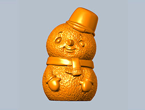 圣誕節(jié)雪人擺件STL模型精雕圖紙_電腦數(shù)控玉石雕