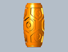 九眼天珠桶珠雕刻模型圖STL_電腦數(shù)控玉石雕刻機(jī)