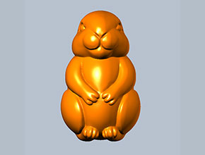 兔年生肖吊墜擺件立體模型STL精雕圖_電腦數(shù)控玉