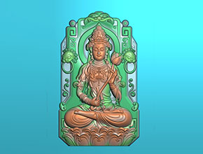 觀音菩薩鏤空紋理玉石雕刻精雕圖_電腦數(shù)控玉石