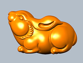 兔年兔生肖手把件擺件玉石雕刻精雕圖_電腦數(shù)控