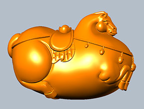 仿古唐馬立體手把件擺件玉石雕刻圖紙_電腦數(shù)控