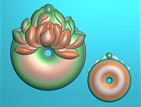 玉石翡翠平安扣花件電腦玉雕精雕圖_電腦數(shù)控玉