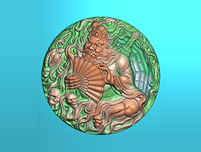 鐘馗捉鬼浮雕玉石圖紙玉雕機(jī)精雕圖_電腦數(shù)控玉