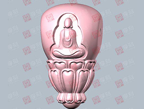 三通佛像珠子電腦精雕模型圖紙_電腦數(shù)控玉石雕