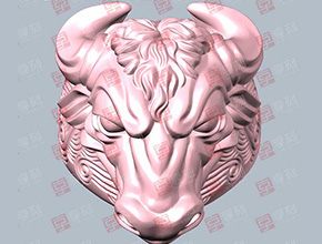 牛頭玉石金屬模型精雕圖紙玉雕圖_數(shù)控玉石雕刻