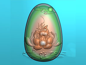 荷花鹿 玉石雕刻工具精雕圖庫(kù)_電腦數(shù)控玉石雕刻