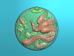 鳳凰牡丹玉石精雕圖庫(kù)_電腦數(shù)控玉石雕刻機(jī)廠家