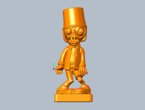 植物大戰(zhàn)僵尸擺件3d模型雕刻圖紙_電腦數(shù)控玉石