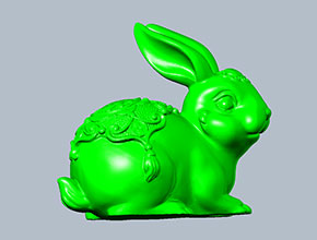 玉兔手把件玉石雕刻精雕圖_電腦數(shù)控玉石雕刻機