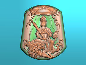 八大守護(hù)神文殊菩薩玉石雕刻機圖_電腦數(shù)控玉雕