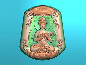 八大守護(hù)神大勢至菩薩玉石雕刻機圖_電腦數(shù)控玉