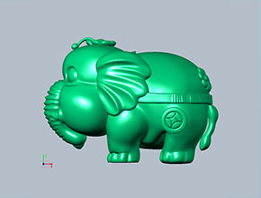 小象立體擺件模型玉雕圖紙_電腦數(shù)控玉雕雕刻機(jī)