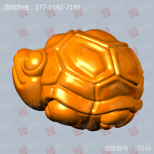 烏龜手把件車掛玉雕雕刻模型圖紙