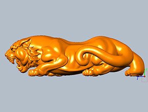 老虎手把件玉雕雕刻模型圖紙_電腦數(shù)控玉雕雕刻