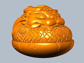 龍蛋茶寵擺件玉雕雕刻模型圖紙_電腦數(shù)控玉雕雕