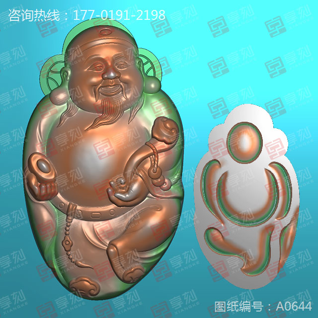 財神佛公玉石精雕圖紙玉雕機