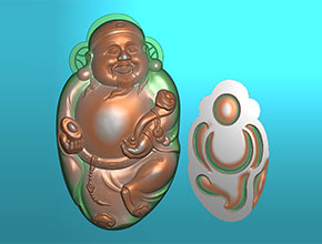 財神爺佛公玉石精雕機模型玉雕機圖紙